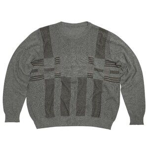 Sundazed (Germany) Bauhaus Intarsia Texture Ribbed Wool Stocking Stitch Jumper